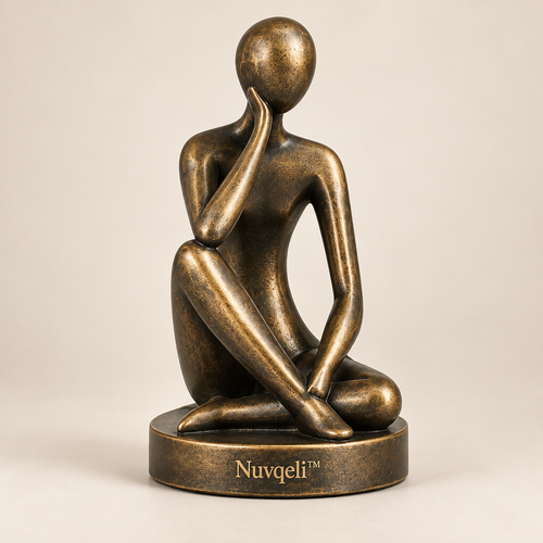 Nuvqeli™ Abstract Metal Figure Desktop Sculpture image 01
