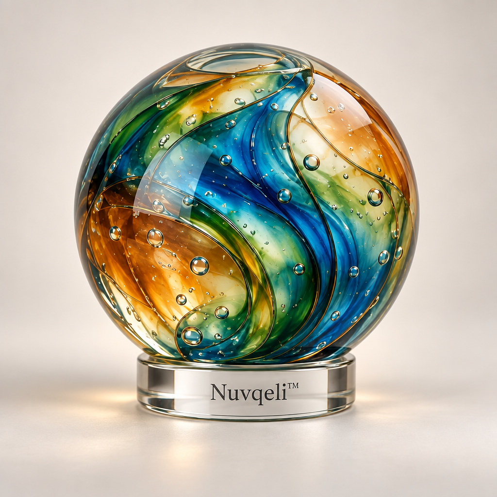 Nuvqeli™ Colored Glass Art Orb image 01