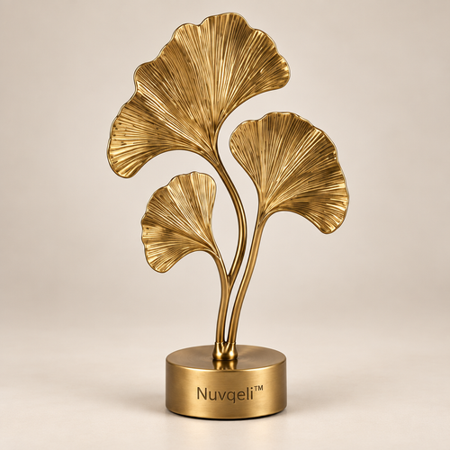 Nuvqeli™ Brass Leaf Desktop Sculpture image 01